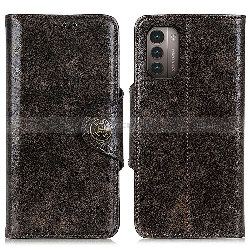 Funda de Cuero Cartera con Soporte Carcasa M12L para Nokia G21 Bronze