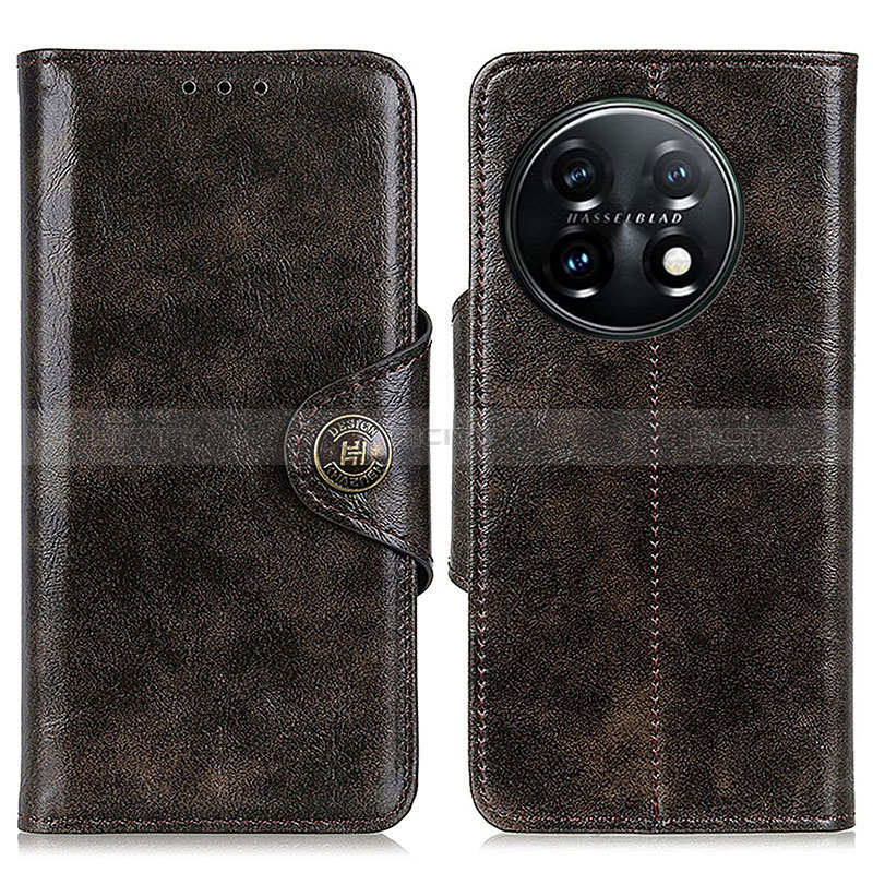 Funda de Cuero Cartera con Soporte Carcasa M12L para OnePlus 11 5G Bronze