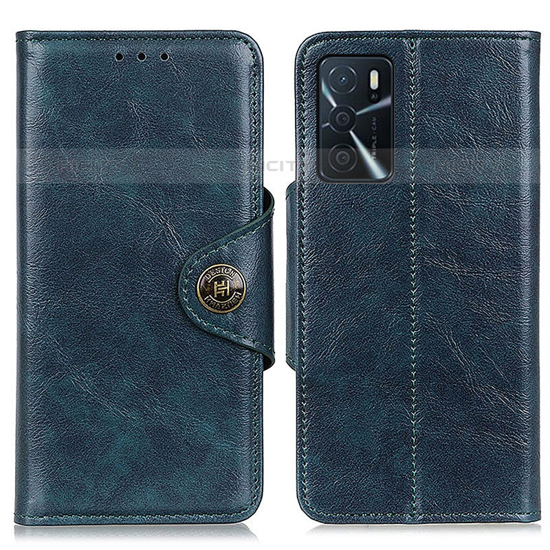 Funda de Cuero Cartera con Soporte Carcasa M12L para Oppo A16s Azul