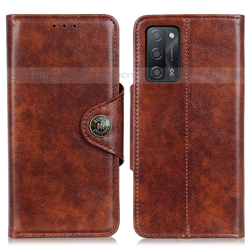 Funda de Cuero Cartera con Soporte Carcasa M12L para Oppo A55 5G Marron