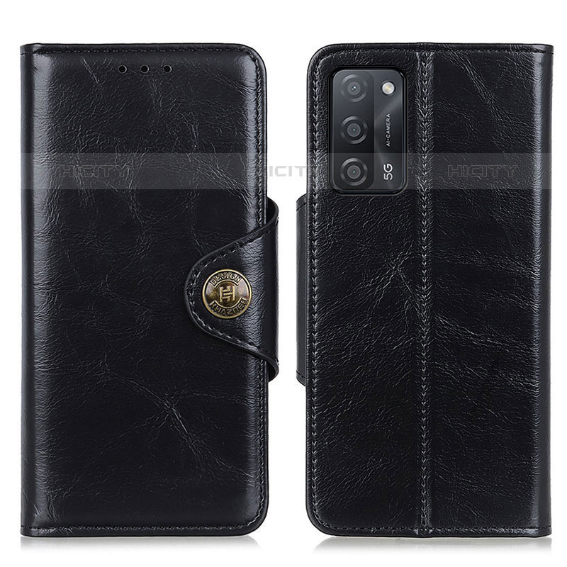 Funda de Cuero Cartera con Soporte Carcasa M12L para Oppo A55 5G Negro