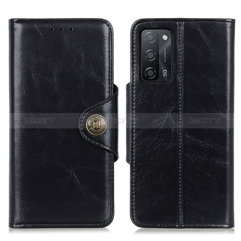 Funda de Cuero Cartera con Soporte Carcasa M12L para Oppo A56 5G Negro