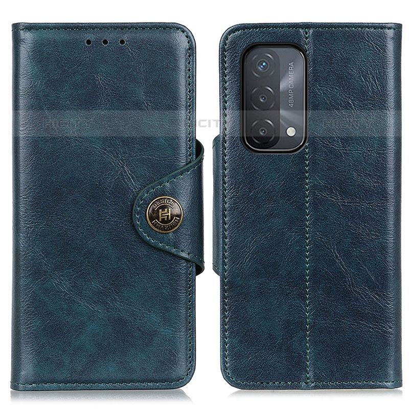 Funda de Cuero Cartera con Soporte Carcasa M12L para Oppo A93 5G Azul