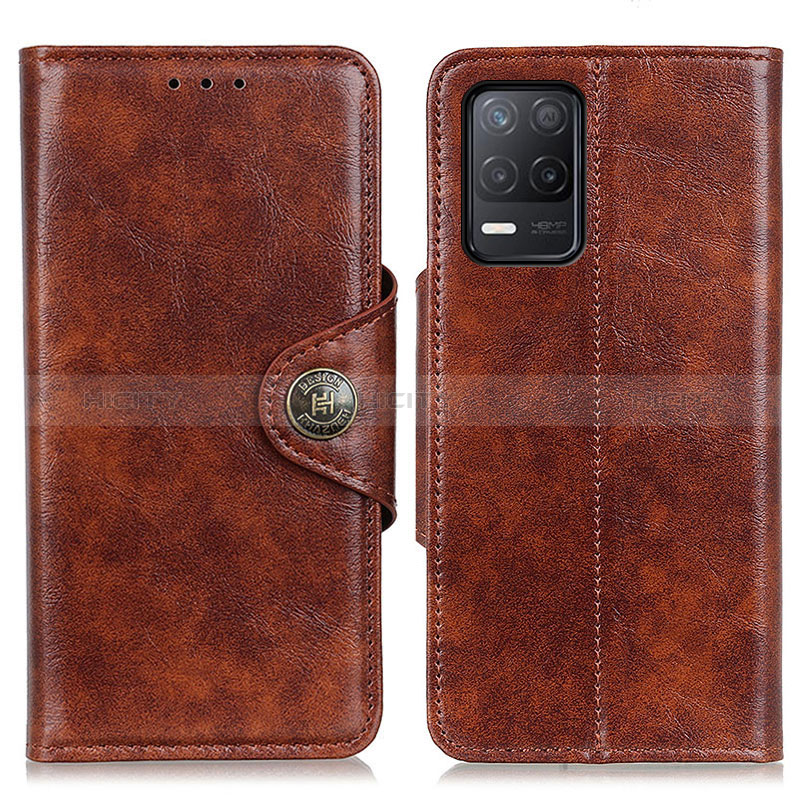 Funda de Cuero Cartera con Soporte Carcasa M12L para Realme Q3 5G Marron