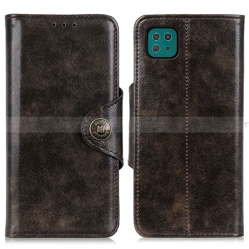 Funda de Cuero Cartera con Soporte Carcasa M12L para Samsung Galaxy A22 5G Bronze