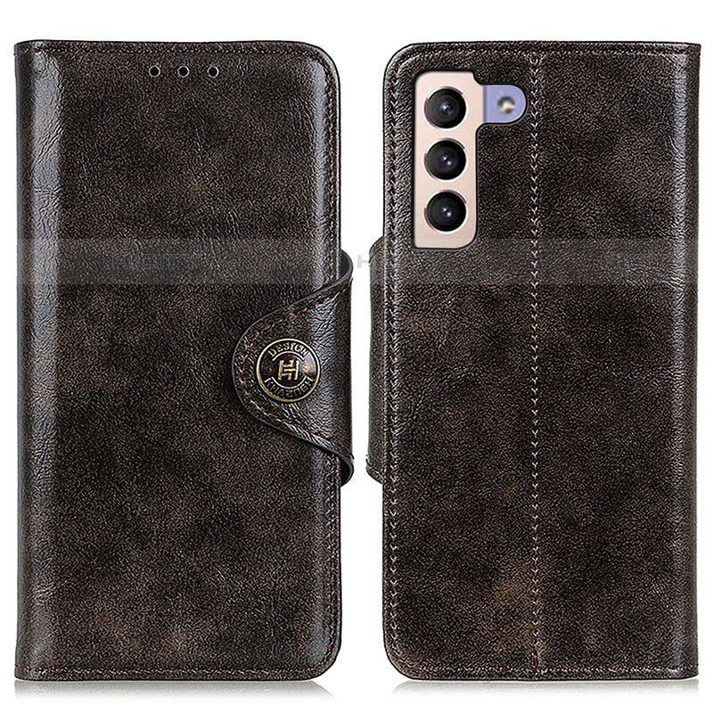 Funda de Cuero Cartera con Soporte Carcasa M12L para Samsung Galaxy S21 5G Bronze