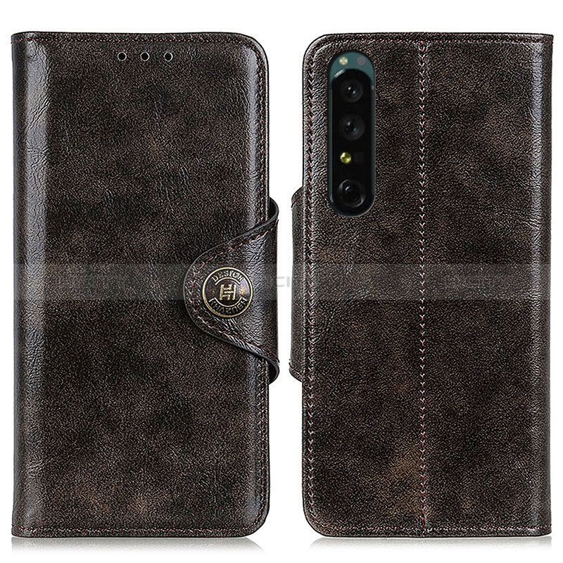 Funda de Cuero Cartera con Soporte Carcasa M12L para Sony Xperia 1 IV SO-51C Bronze