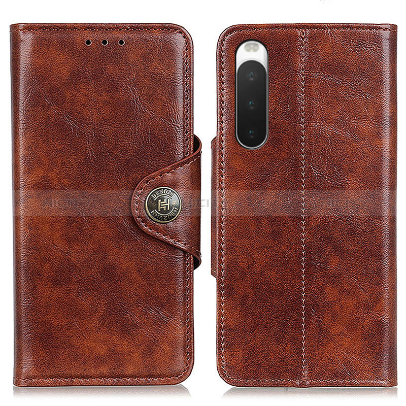 Funda de Cuero Cartera con Soporte Carcasa M12L para Sony Xperia 10 IV SO-52C Marron