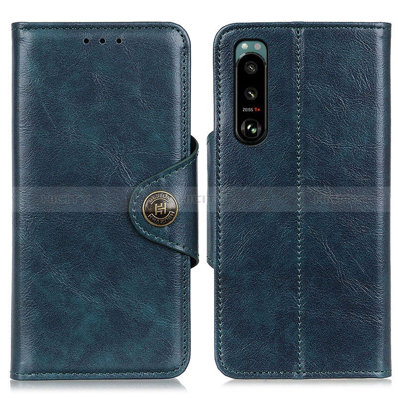 Funda de Cuero Cartera con Soporte Carcasa M12L para Sony Xperia 5 III Azul