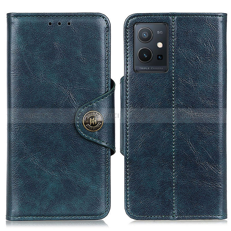 Funda de Cuero Cartera con Soporte Carcasa M12L para Vivo Y33e 5G Azul