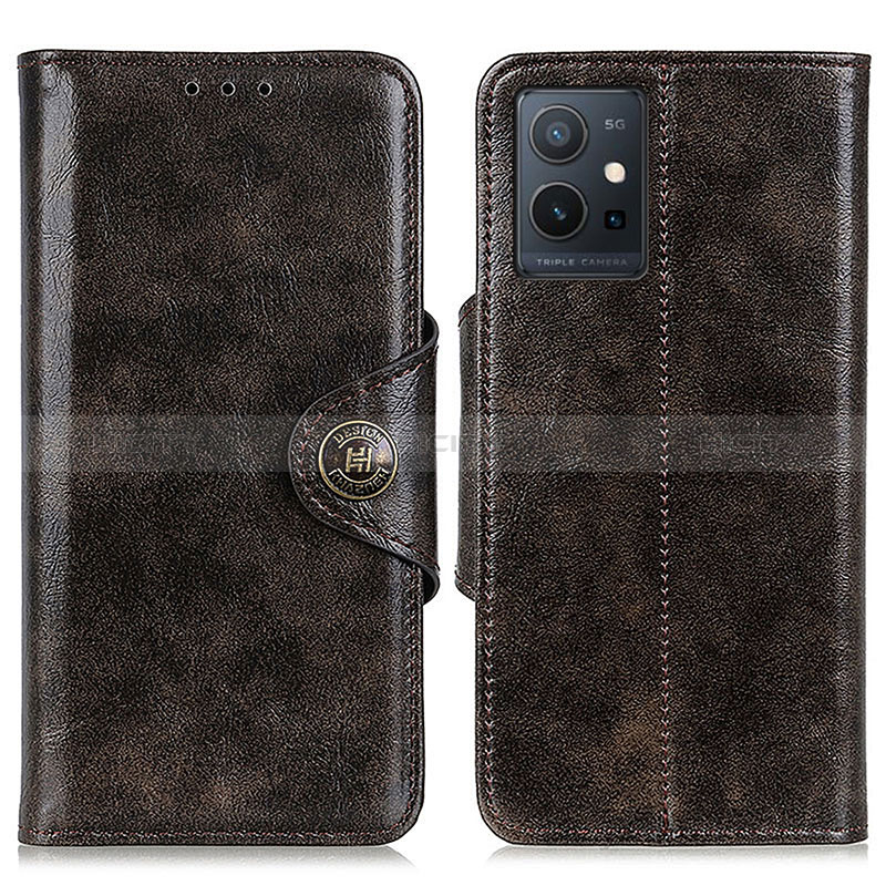 Funda de Cuero Cartera con Soporte Carcasa M12L para Vivo Y33e 5G Bronze