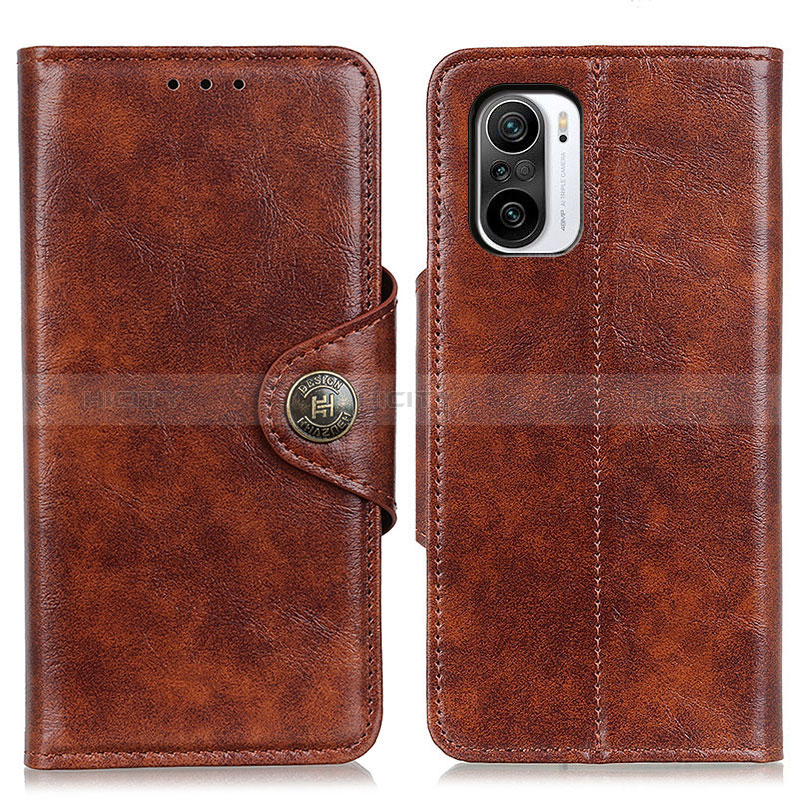 Funda de Cuero Cartera con Soporte Carcasa M12L para Xiaomi Mi 11i 5G Marron