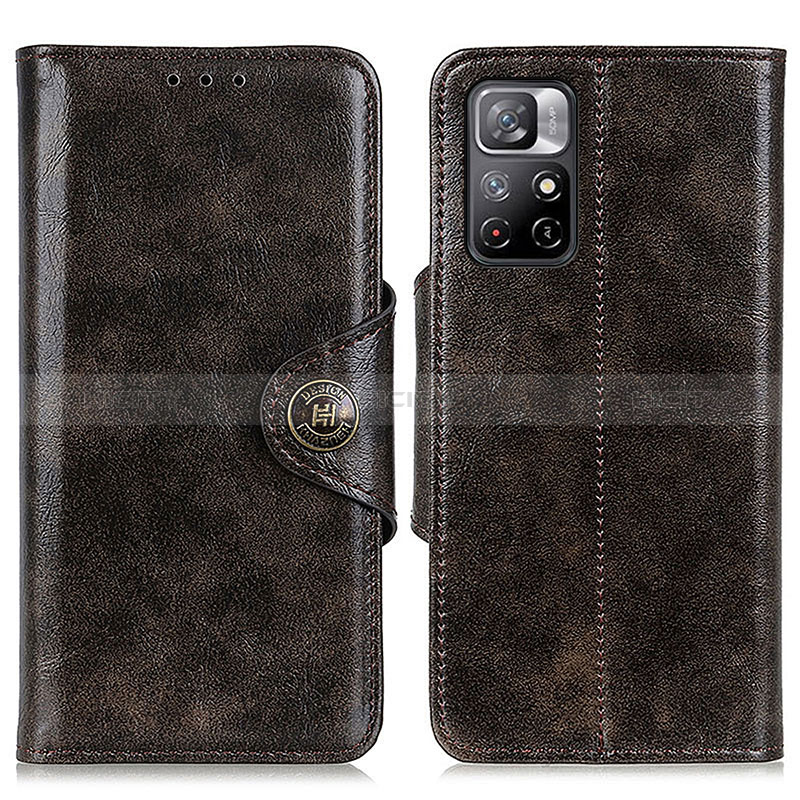 Funda de Cuero Cartera con Soporte Carcasa M12L para Xiaomi Poco M4 Pro 5G Bronze