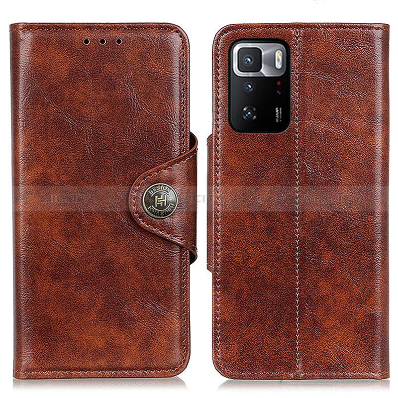 Funda de Cuero Cartera con Soporte Carcasa M12L para Xiaomi Poco X3 GT 5G Marron