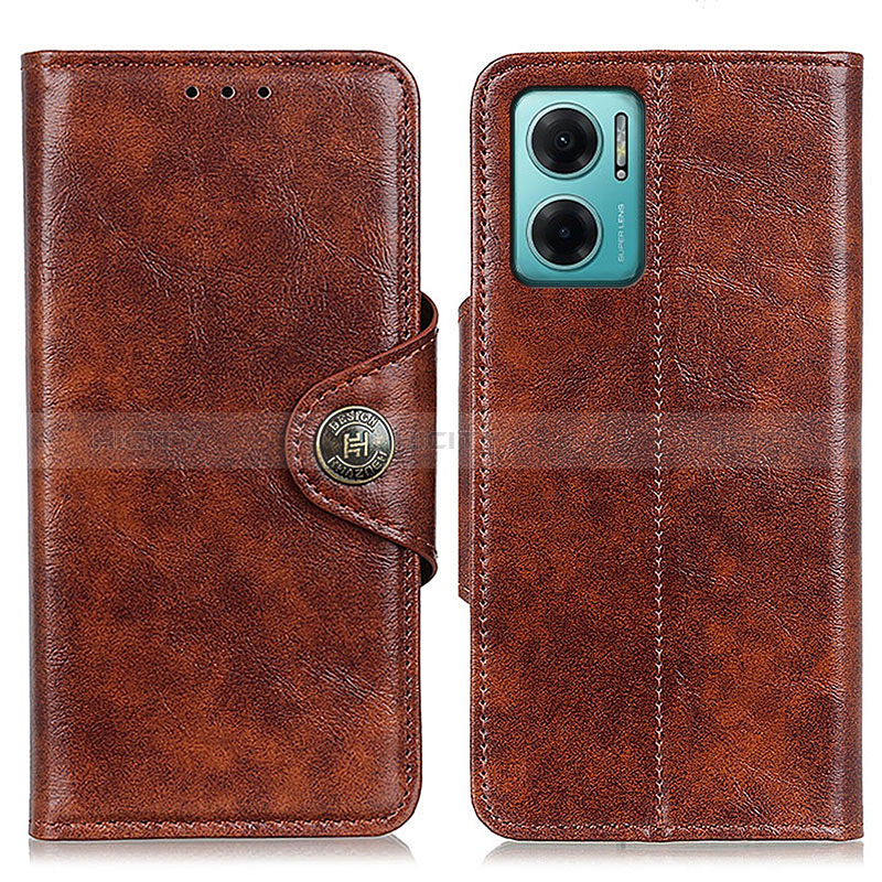 Funda de Cuero Cartera con Soporte Carcasa M12L para Xiaomi Redmi 10 5G Marron