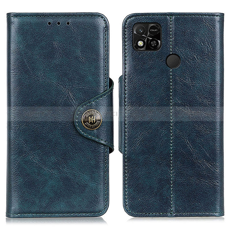 Funda de Cuero Cartera con Soporte Carcasa M12L para Xiaomi Redmi 9 India Azul