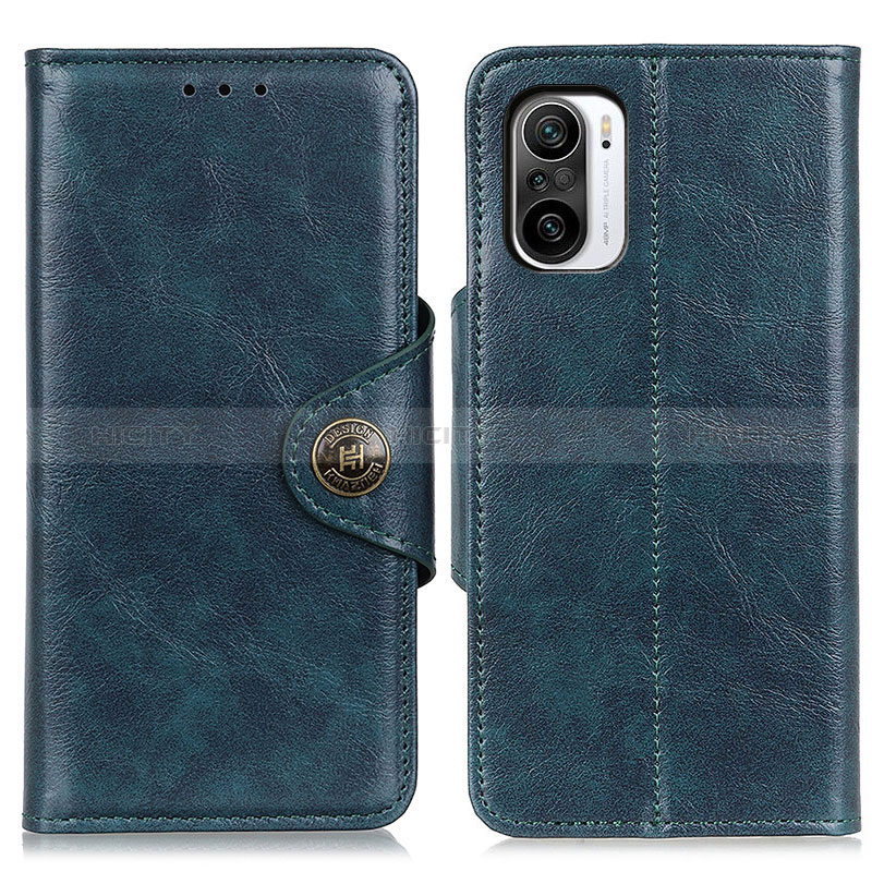 Funda de Cuero Cartera con Soporte Carcasa M12L para Xiaomi Redmi K40 Pro 5G Azul