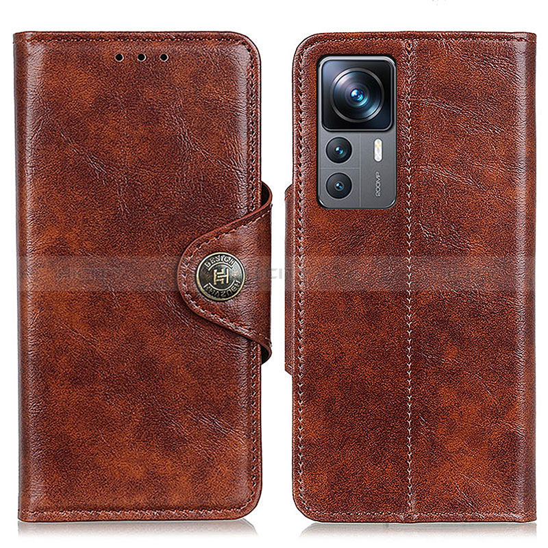 Funda de Cuero Cartera con Soporte Carcasa M12L para Xiaomi Redmi K50 Ultra 5G Marron