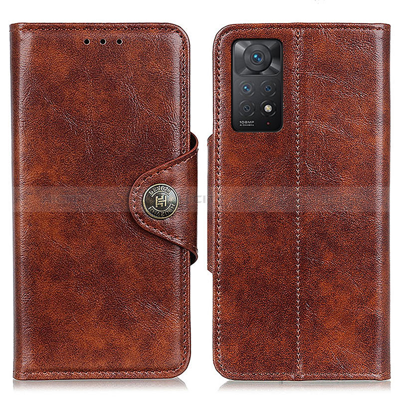 Funda de Cuero Cartera con Soporte Carcasa M12L para Xiaomi Redmi Note 11 Pro 4G Marron