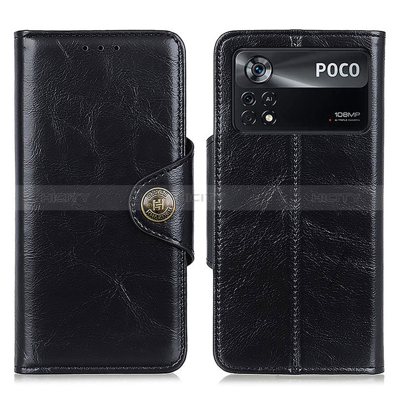 Funda de Cuero Cartera con Soporte Carcasa M12L para Xiaomi Redmi Note 11E Pro 5G Negro