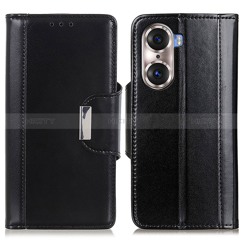 Funda de Cuero Cartera con Soporte Carcasa M13L para Huawei Honor 60 5G Negro