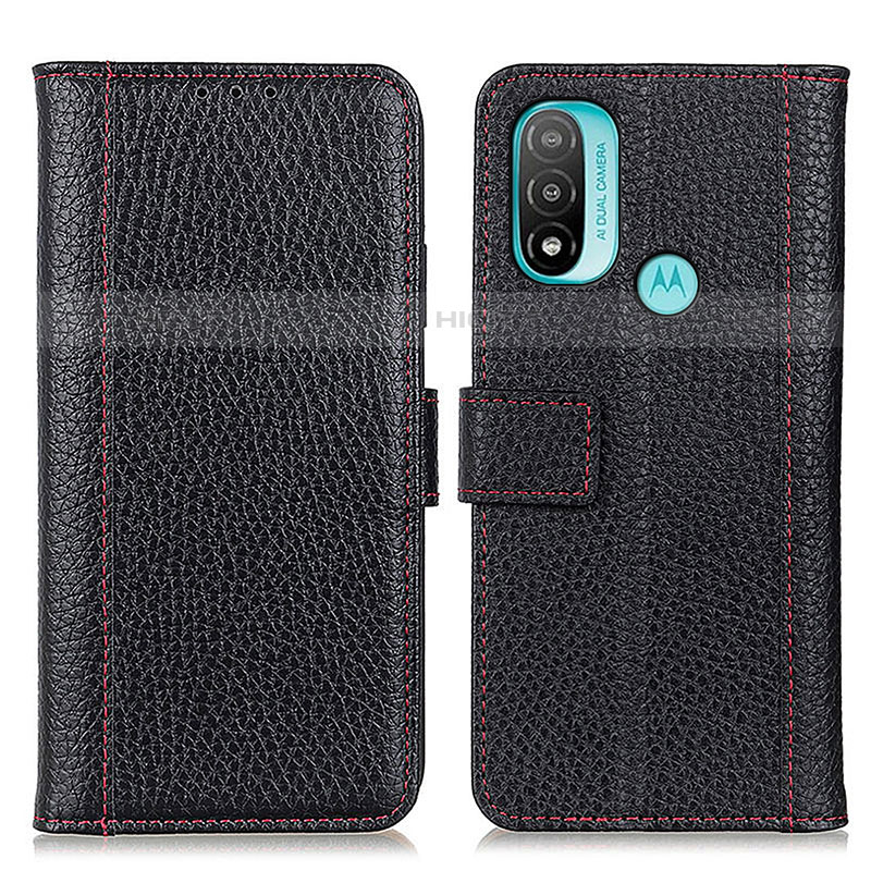 Funda de Cuero Cartera con Soporte Carcasa M13L para Motorola Moto E30 Negro