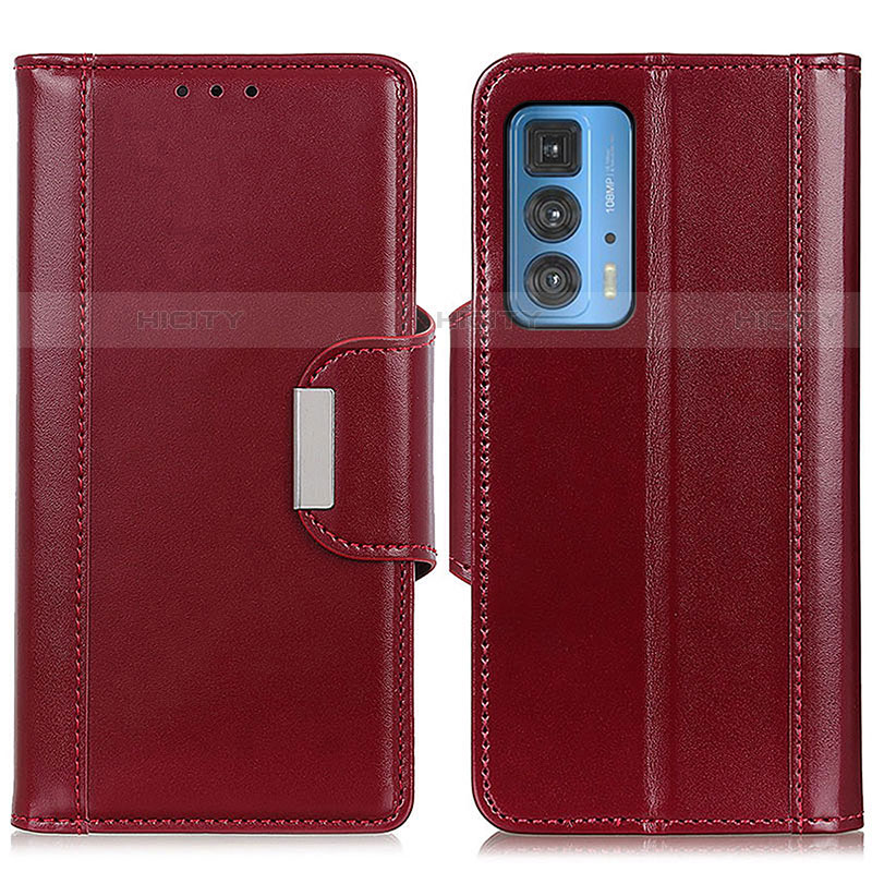 Funda de Cuero Cartera con Soporte Carcasa M13L para Motorola Moto Edge S Pro 5G Rojo