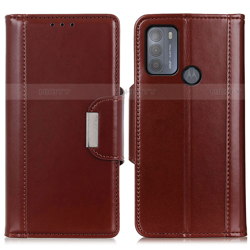 Funda de Cuero Cartera con Soporte Carcasa M13L para Motorola Moto G50 Marron