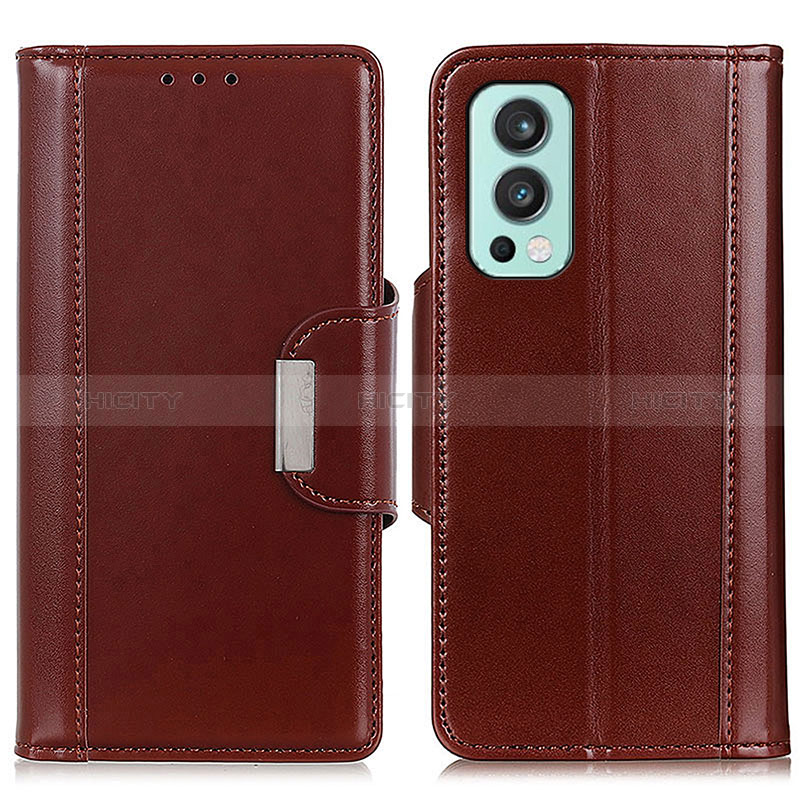 Funda de Cuero Cartera con Soporte Carcasa M13L para OnePlus Nord 2 5G Marron