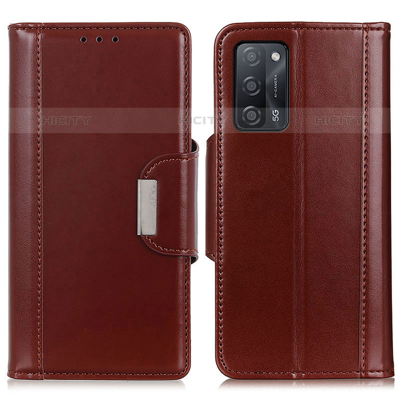 Funda de Cuero Cartera con Soporte Carcasa M13L para Oppo A53s 5G Marron