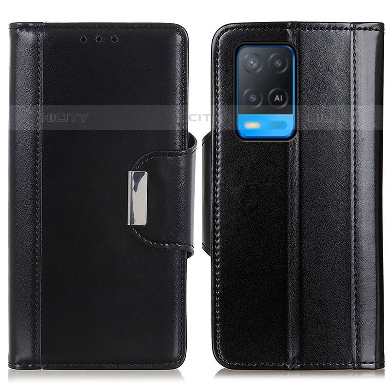 Funda de Cuero Cartera con Soporte Carcasa M13L para Oppo A54 4G Negro