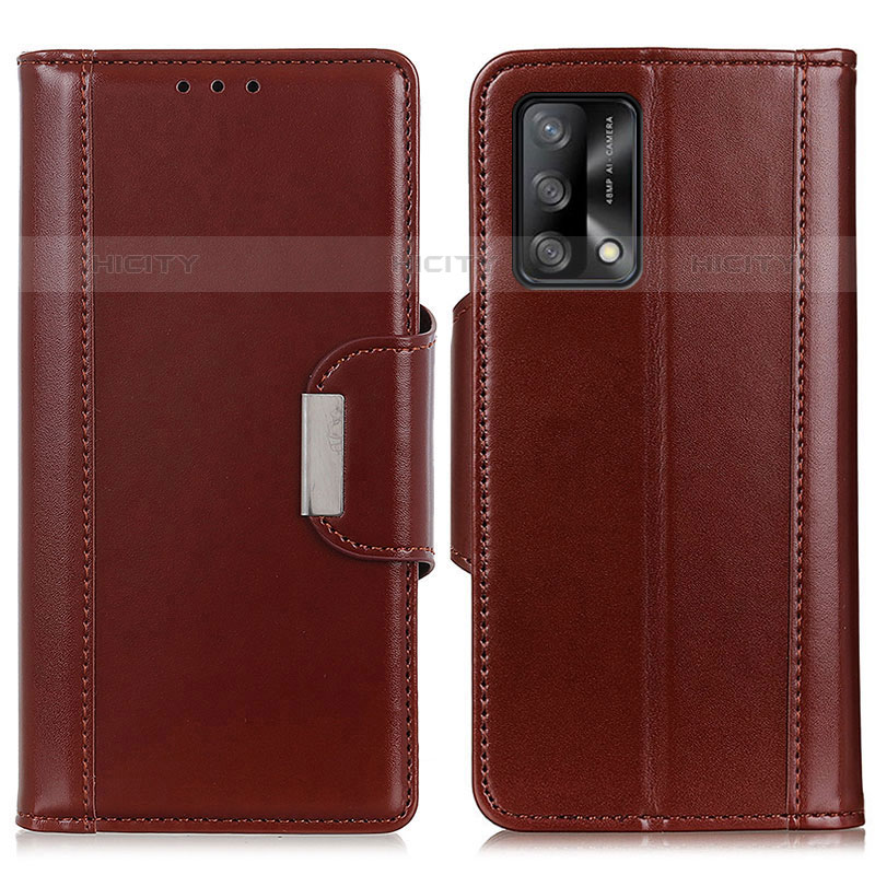 Funda de Cuero Cartera con Soporte Carcasa M13L para Oppo A74 4G Marron