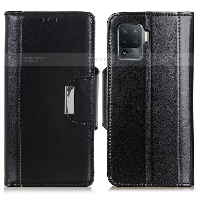 Funda de Cuero Cartera con Soporte Carcasa M13L para Oppo Reno5 F Negro