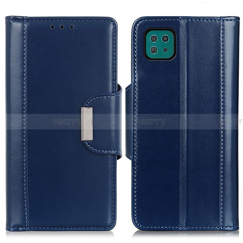 Funda de Cuero Cartera con Soporte Carcasa M13L para Samsung Galaxy A22 5G Azul