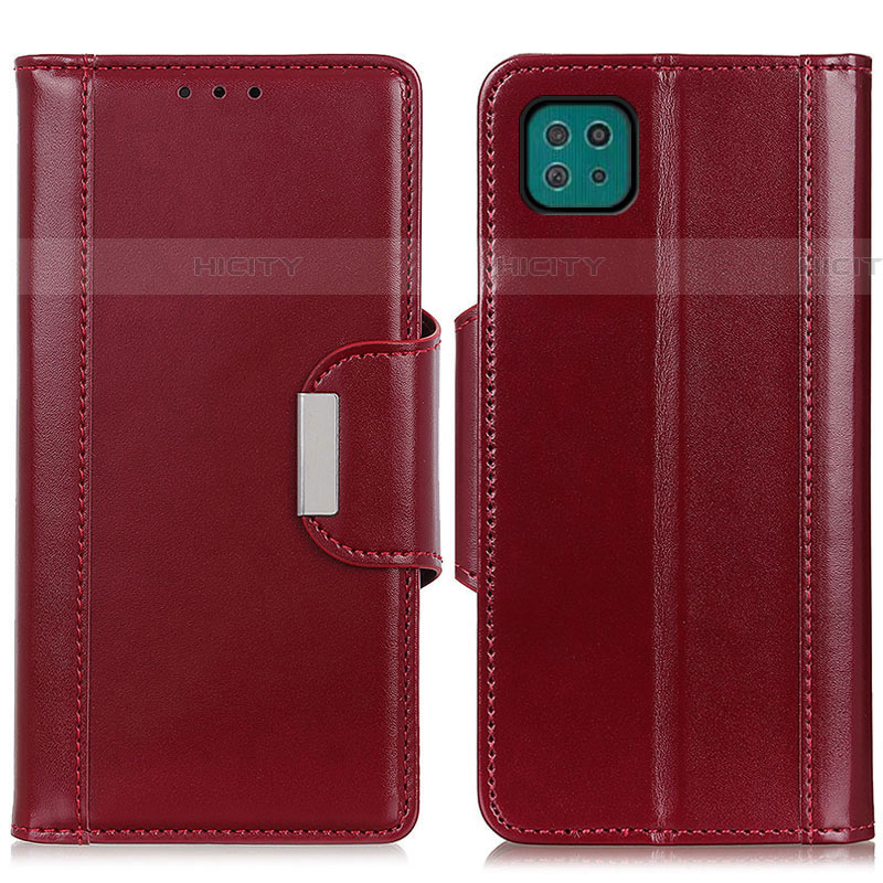 Funda de Cuero Cartera con Soporte Carcasa M13L para Samsung Galaxy F42 5G Rojo