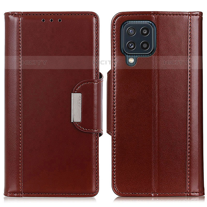 Funda de Cuero Cartera con Soporte Carcasa M13L para Samsung Galaxy M32 4G Marron