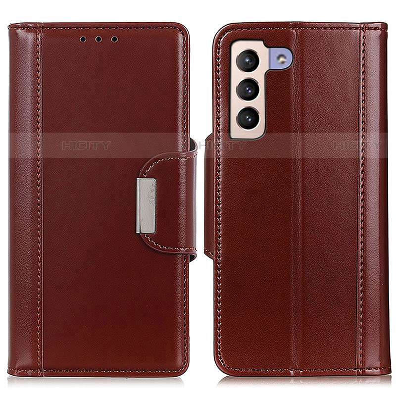 Funda de Cuero Cartera con Soporte Carcasa M13L para Samsung Galaxy S21 FE 5G Marron