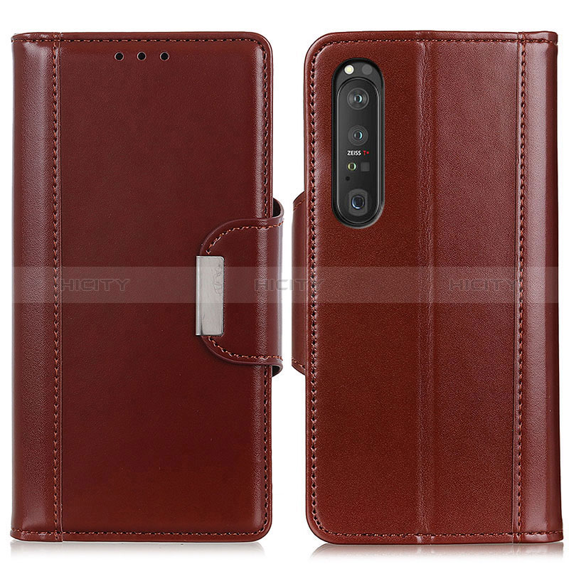 Funda de Cuero Cartera con Soporte Carcasa M13L para Sony Xperia 1 III Marron