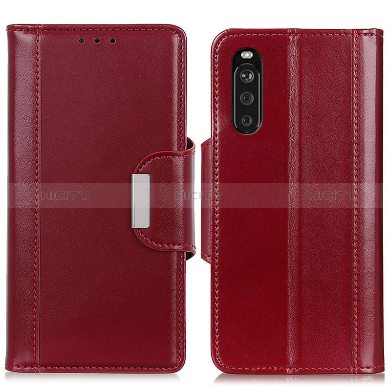 Funda de Cuero Cartera con Soporte Carcasa M13L para Sony Xperia 10 III SO-52B Rojo