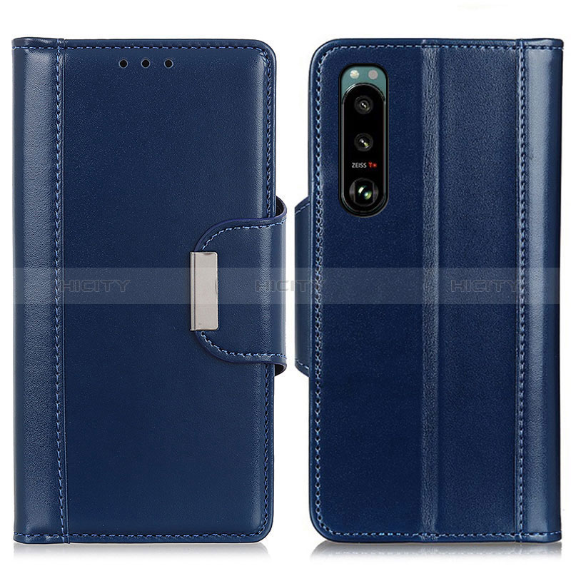 Funda de Cuero Cartera con Soporte Carcasa M13L para Sony Xperia 5 III SO-53B Azul