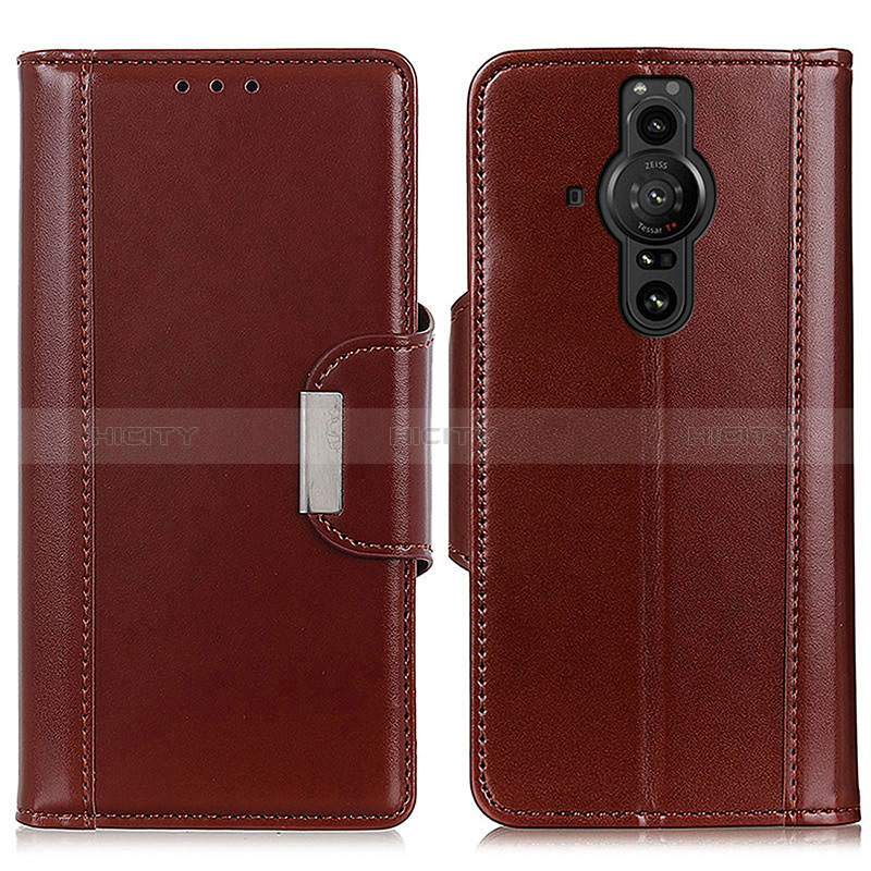 Funda de Cuero Cartera con Soporte Carcasa M13L para Sony Xperia PRO-I Marron