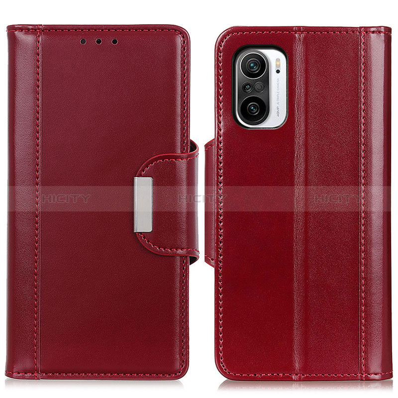 Funda de Cuero Cartera con Soporte Carcasa M13L para Xiaomi Mi 11i 5G Rojo