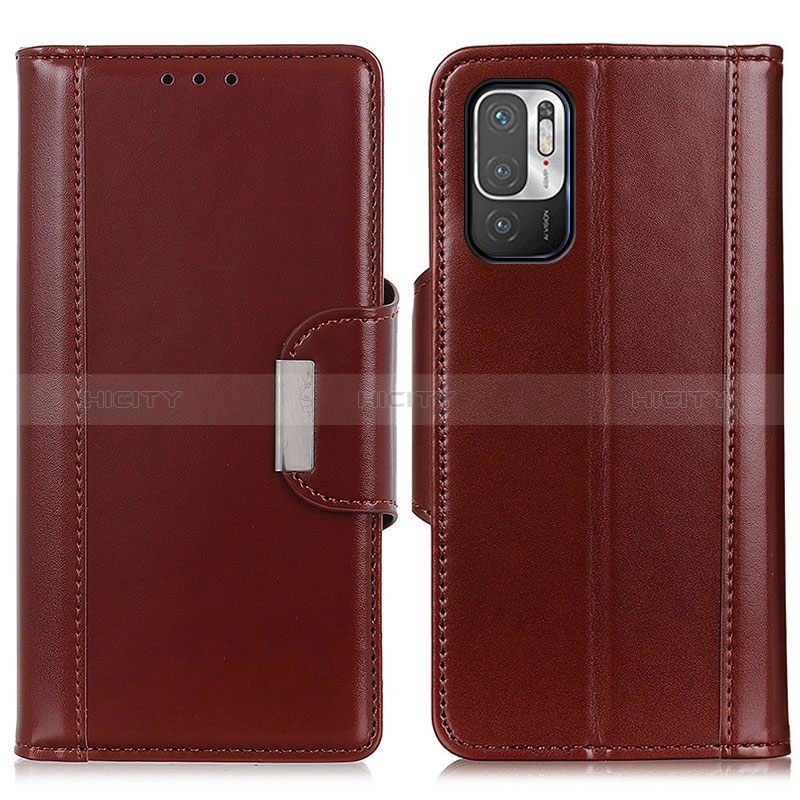 Funda de Cuero Cartera con Soporte Carcasa M13L para Xiaomi Redmi Note 10 5G Marron