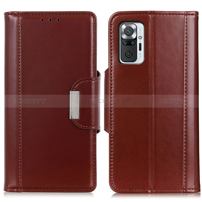 Funda de Cuero Cartera con Soporte Carcasa M13L para Xiaomi Redmi Note 10 Pro 4G Marron