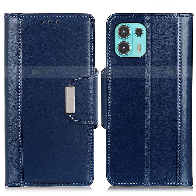 Funda de Cuero Cartera con Soporte Carcasa M14L para Motorola Moto Edge 20 Lite 5G Azul