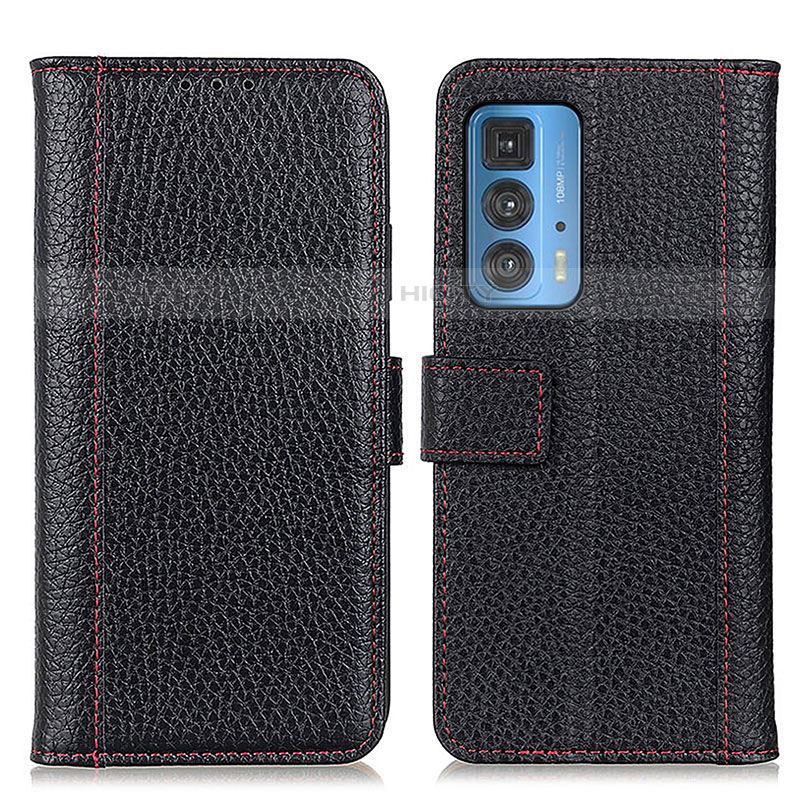 Funda de Cuero Cartera con Soporte Carcasa M14L para Motorola Moto Edge 20 Pro 5G Negro