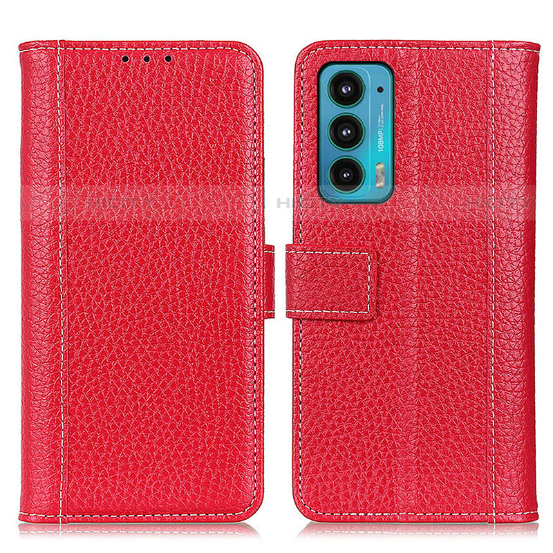 Funda de Cuero Cartera con Soporte Carcasa M14L para Motorola Moto Edge Lite 5G Rojo