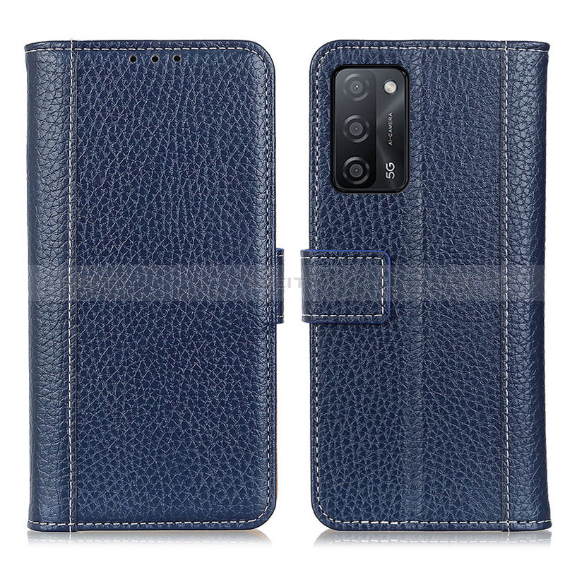 Funda de Cuero Cartera con Soporte Carcasa M14L para Oppo A56 5G Azul