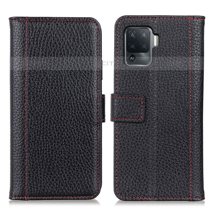 Funda de Cuero Cartera con Soporte Carcasa M14L para Oppo A94 4G Negro