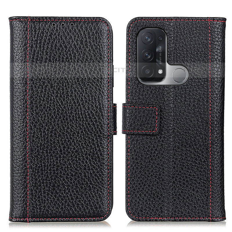 Funda de Cuero Cartera con Soporte Carcasa M14L para Oppo Reno5 A Negro